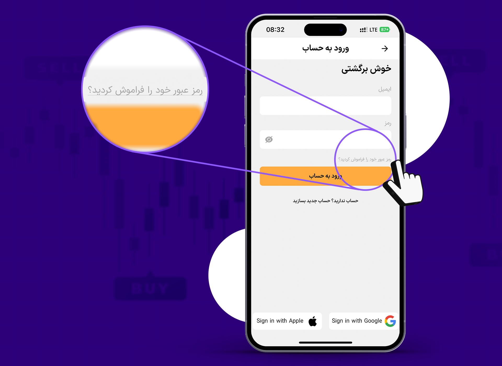 بازیابی رمز حساب